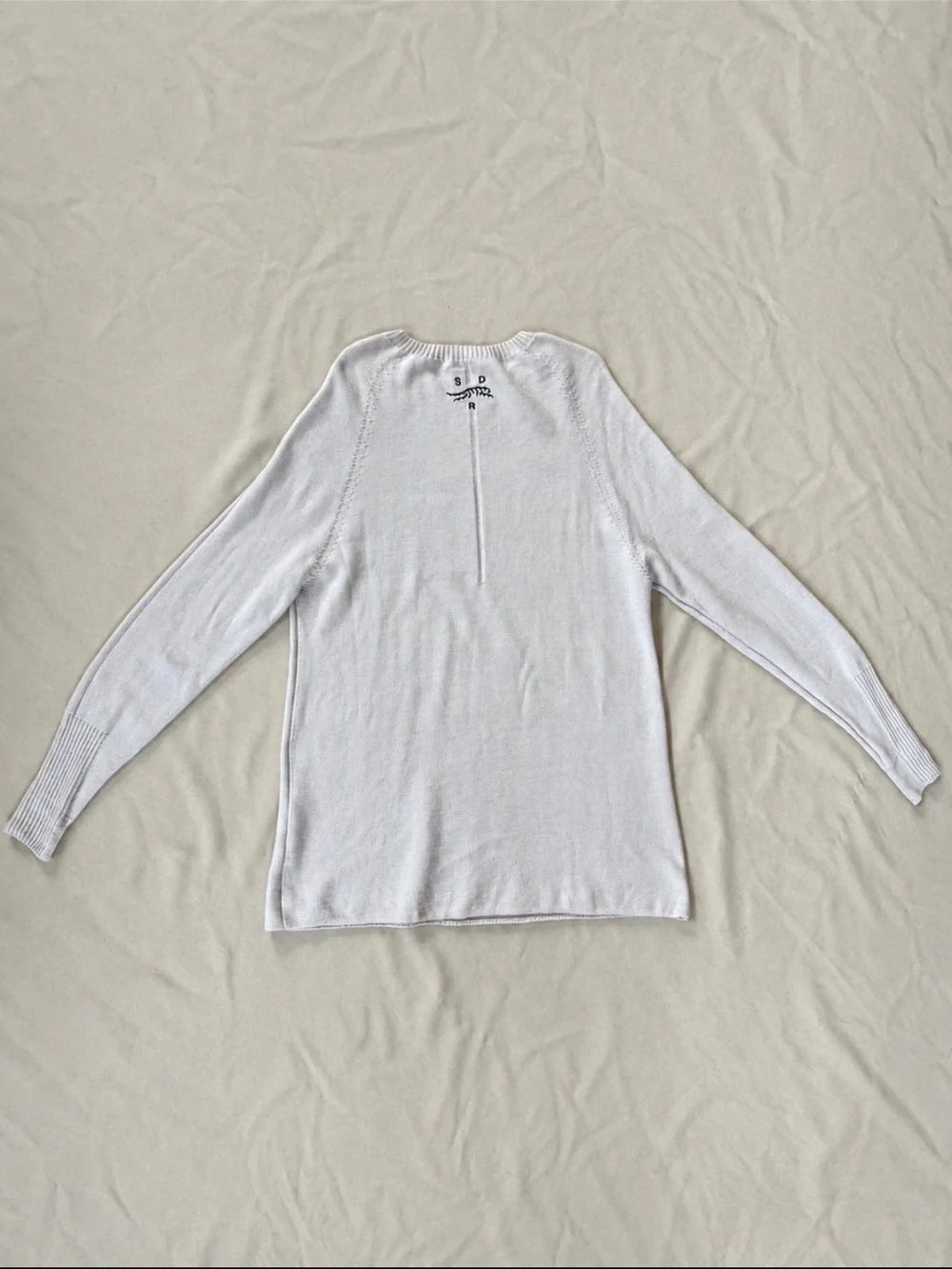 Sun Day Red Men’s Sample Cotton Longline Golf Sweater Pale Gray Size Medium EUC!